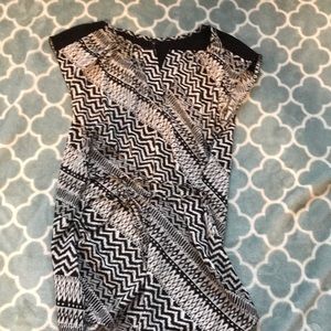 White and Black dress top